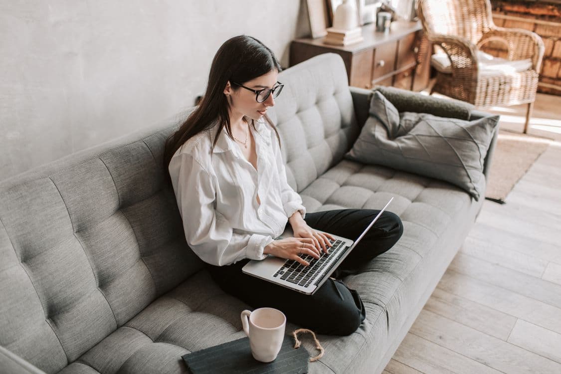 Person on laptop requesting an office furniture assembly quote