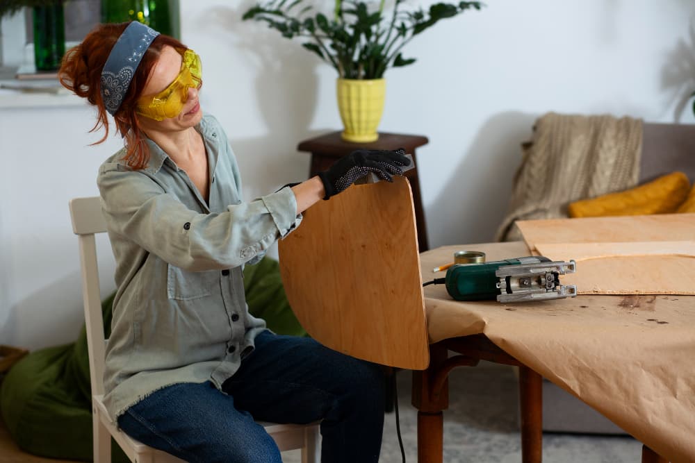Furniture delivery professional moving a wrapped armchair in Eastern Suburbs Sydney